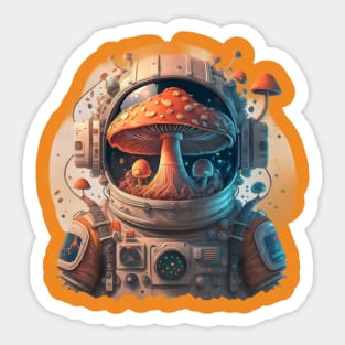 Mushroom head astronaut Sticker